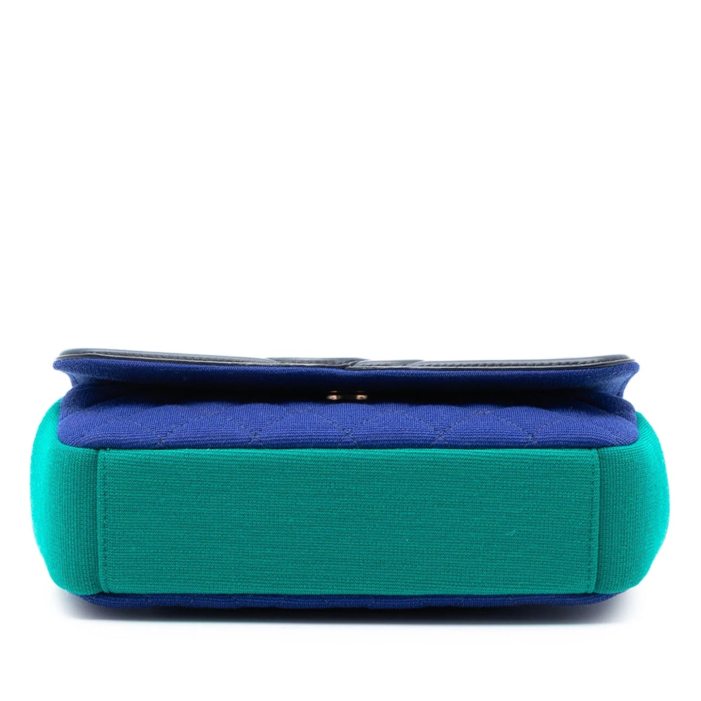 Blue Chanel Small Jersey CC Filigree Flap Crossbody Bag