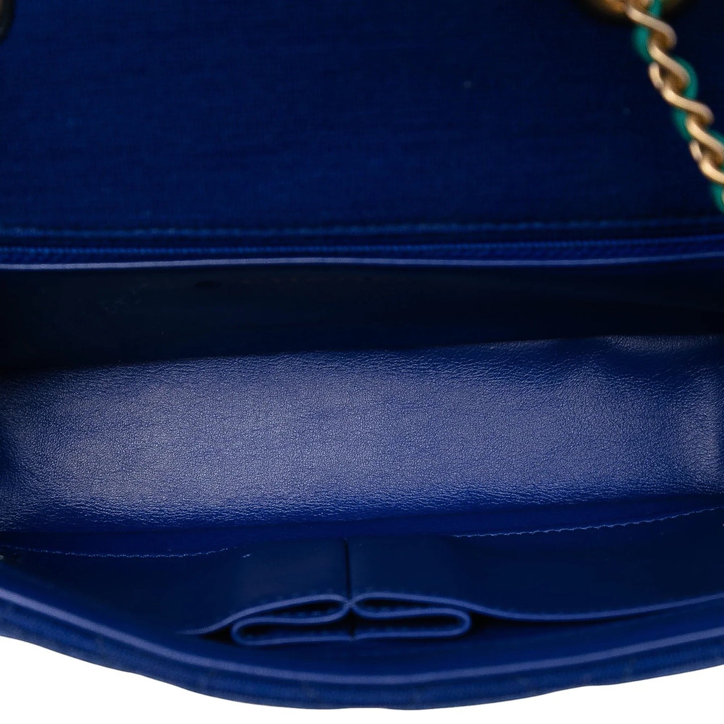 Blue Chanel Small Jersey CC Filigree Flap Crossbody Bag