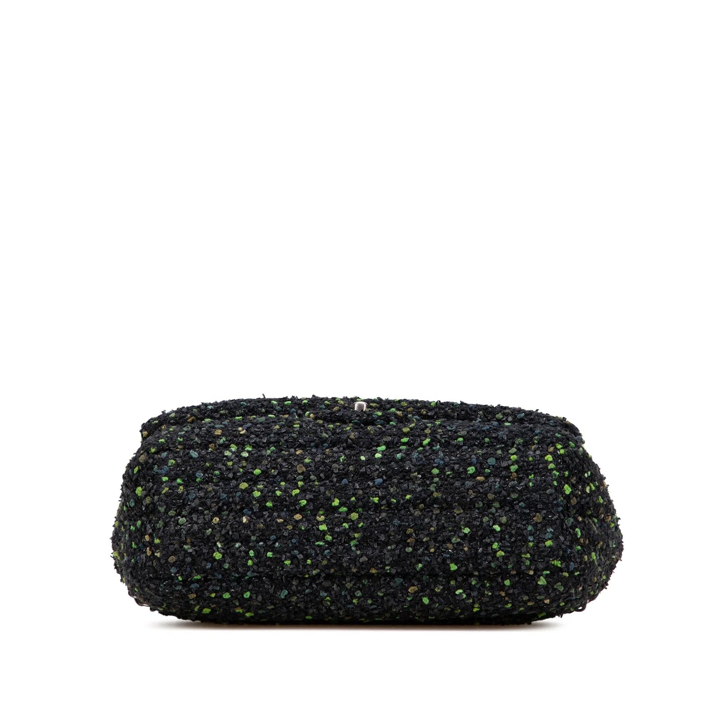 Black Chanel CC Tweed Flap Shoulder Bag