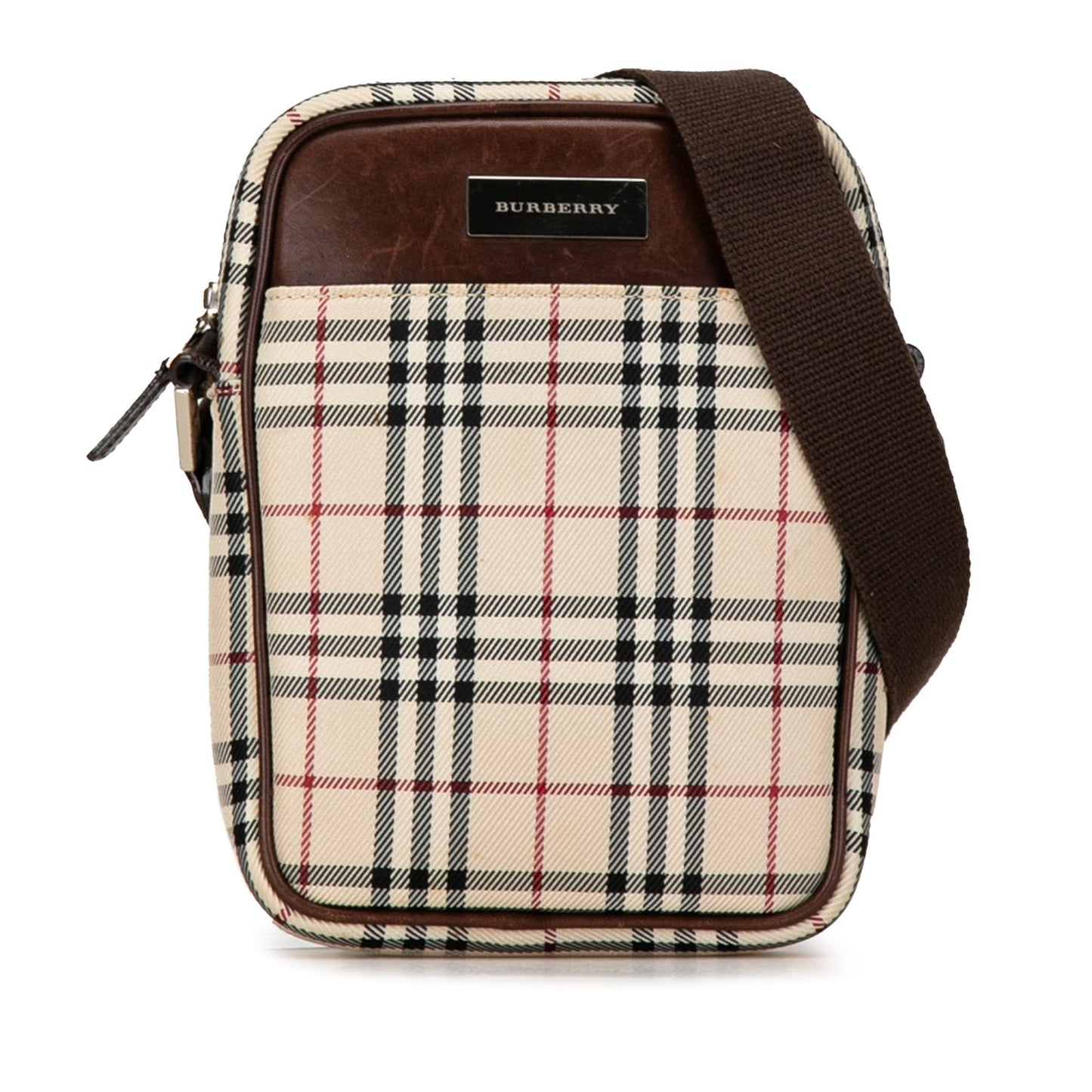 Burberry Ho  Check Canvas Crossbody Crossbody Bag