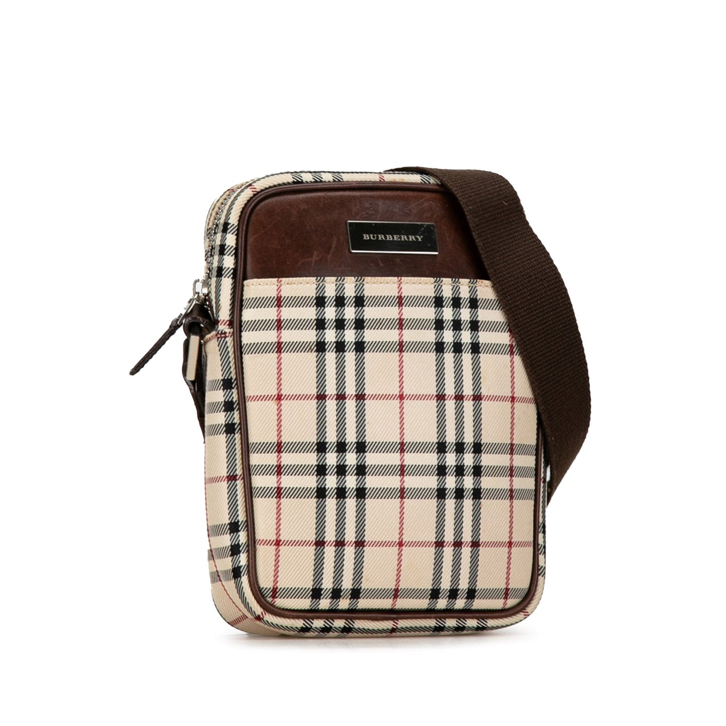 Burberry Ho  Check Canvas Crossbody Crossbody Bag