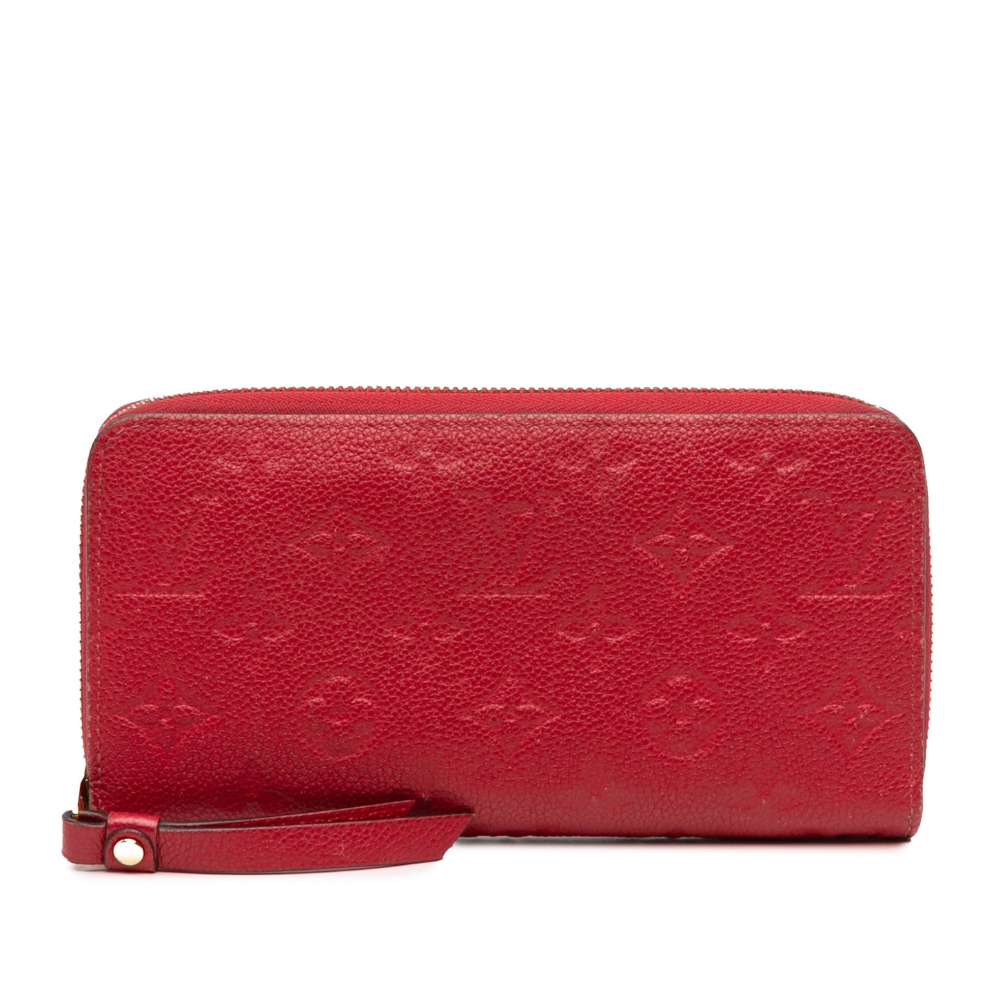 Red Louis Vuitton Monogram Empreinte Zippy Long Wallet