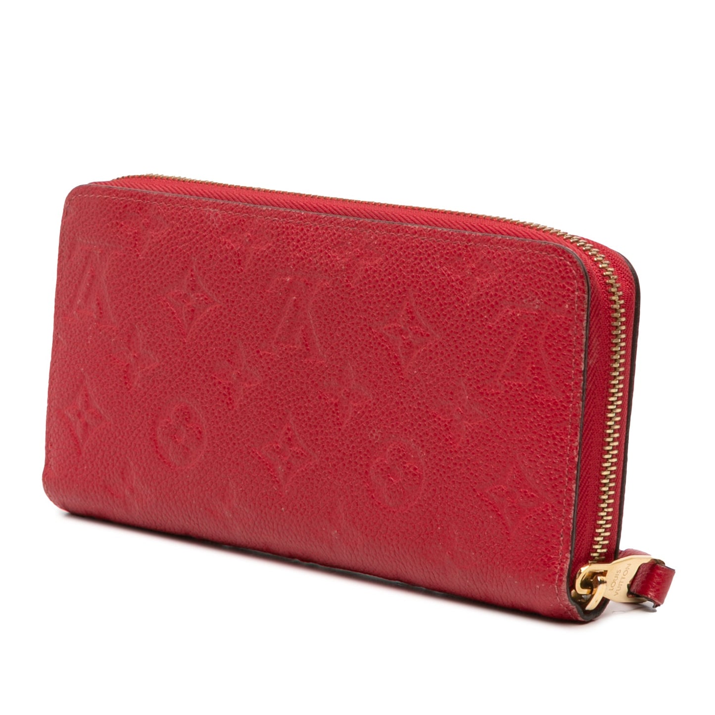 Red Louis Vuitton Monogram Empreinte Zippy Long Wallet
