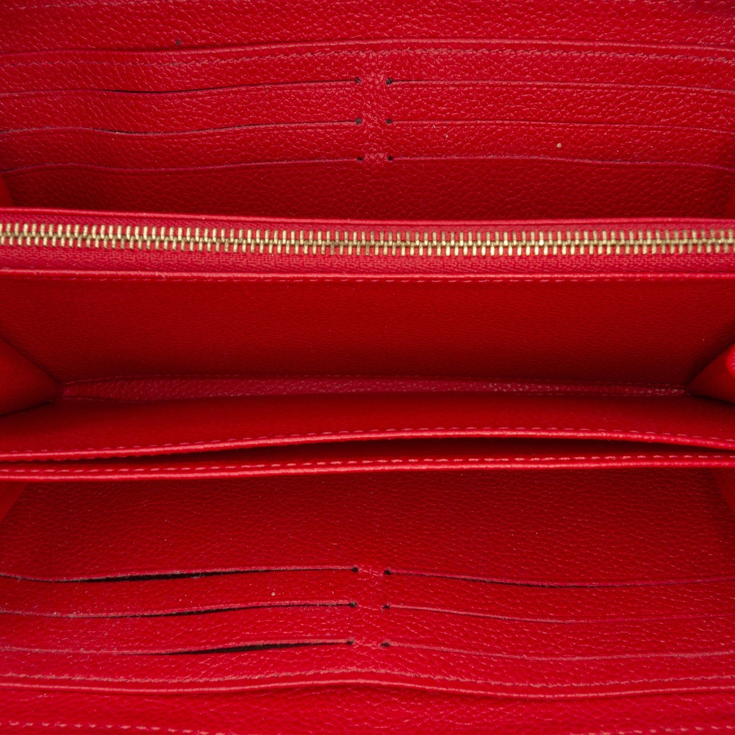 Red Louis Vuitton Monogram Empreinte Zippy Long Wallet