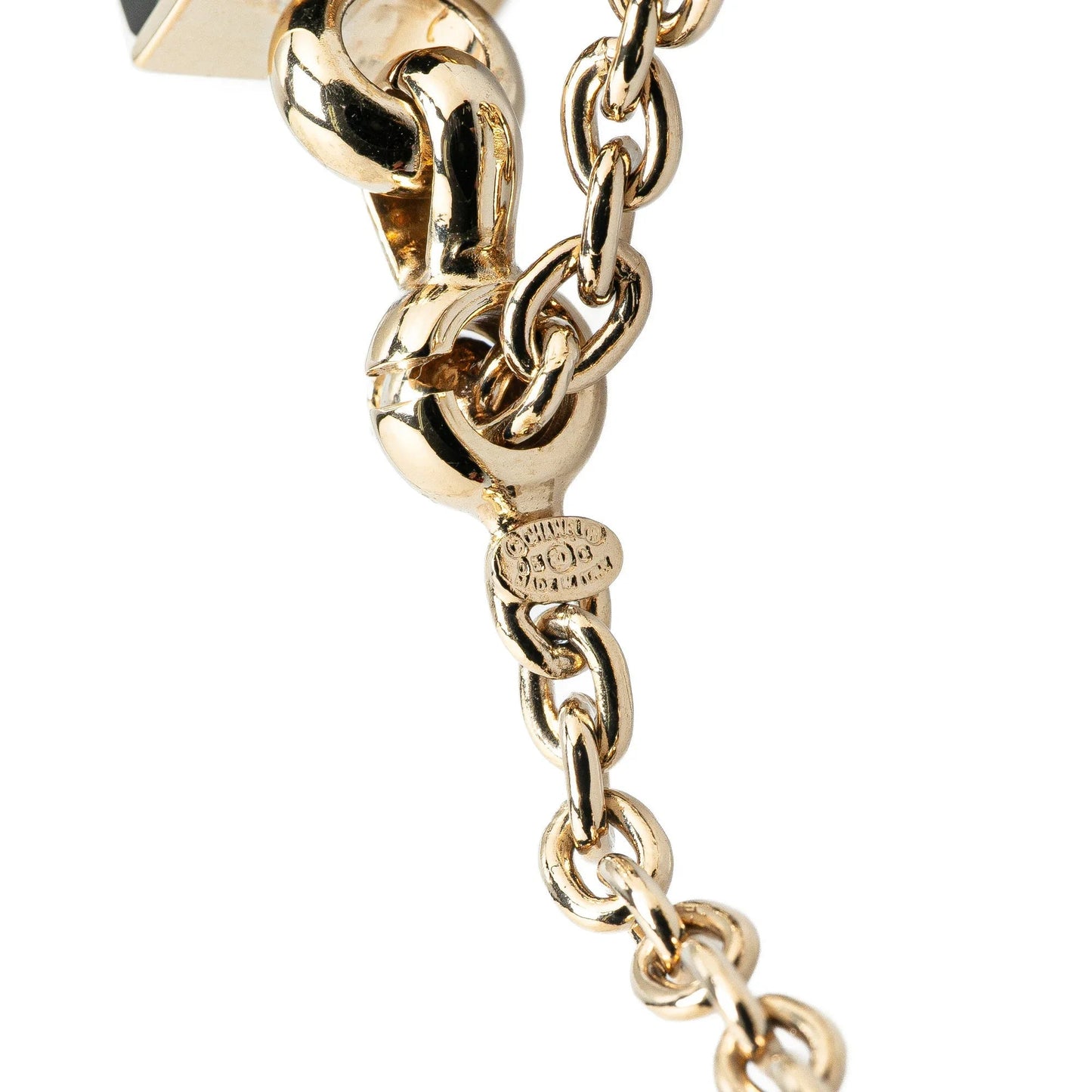 Black Chanel Enamel Eiffel Tower Bag Charm Key Chain