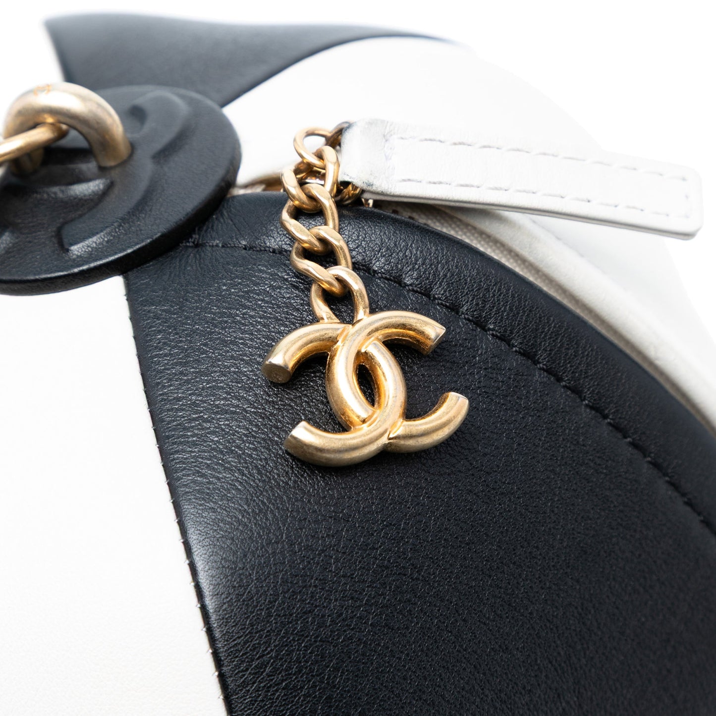 Black Chanel Calfskin Coco Beach Ball Bag