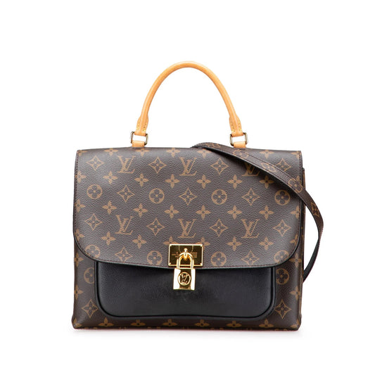 Brown Louis Vuitton Monogram Marignan Satchel