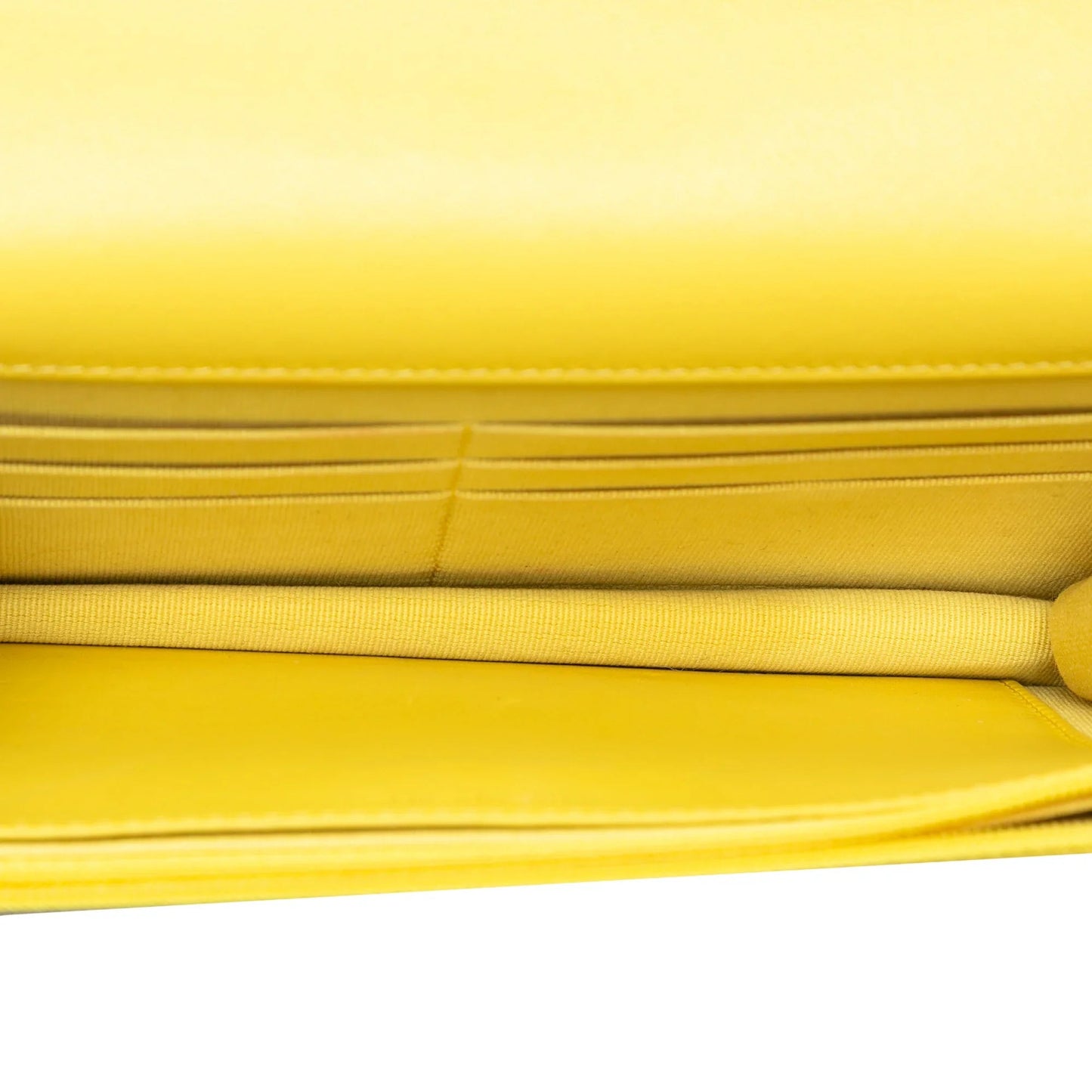 Yellow Chanel Quilted Lambskin 19 Wallet on Chain Satchel