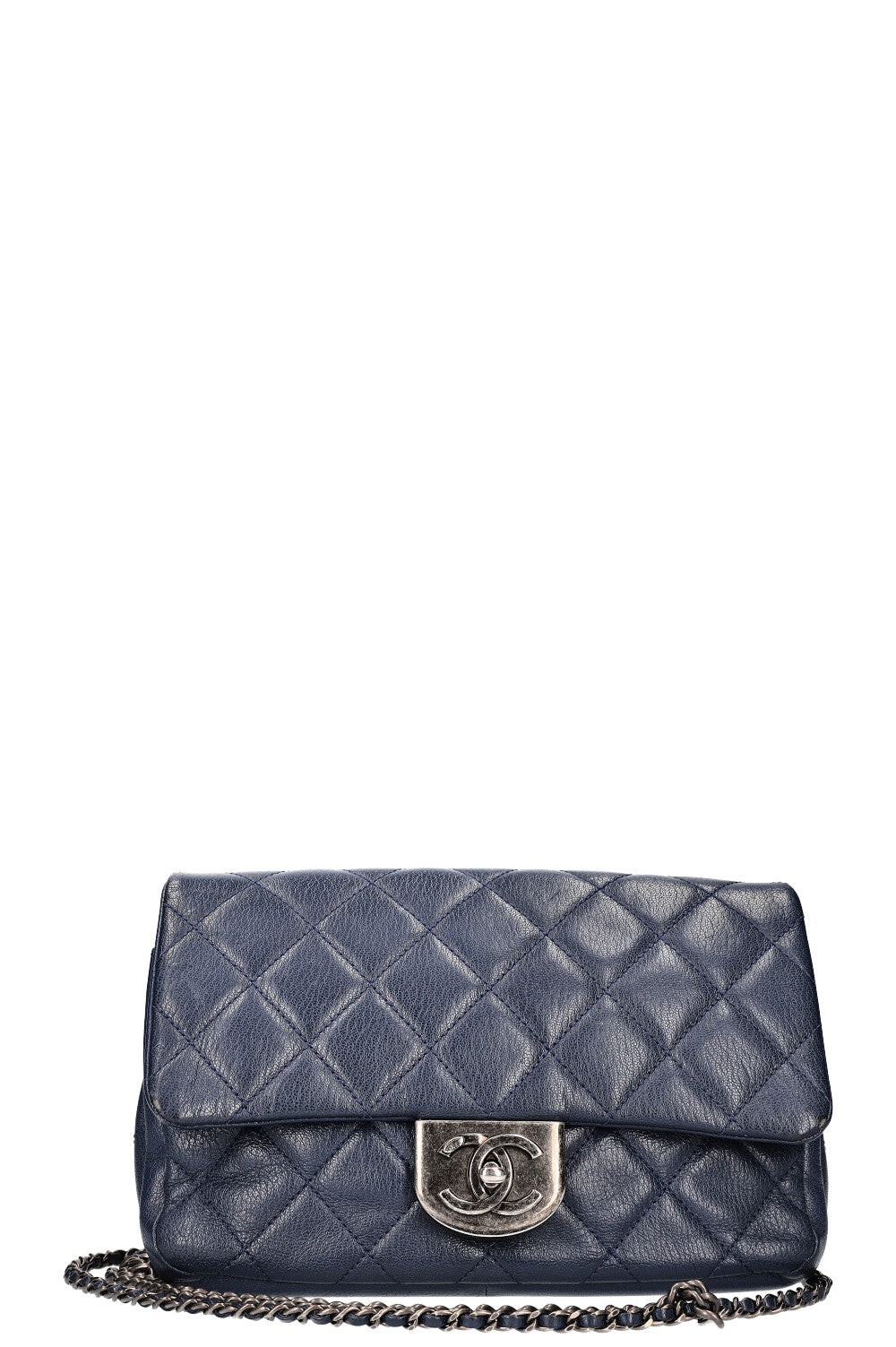 CHANEL Double Carry Chain Waist Bag Blue