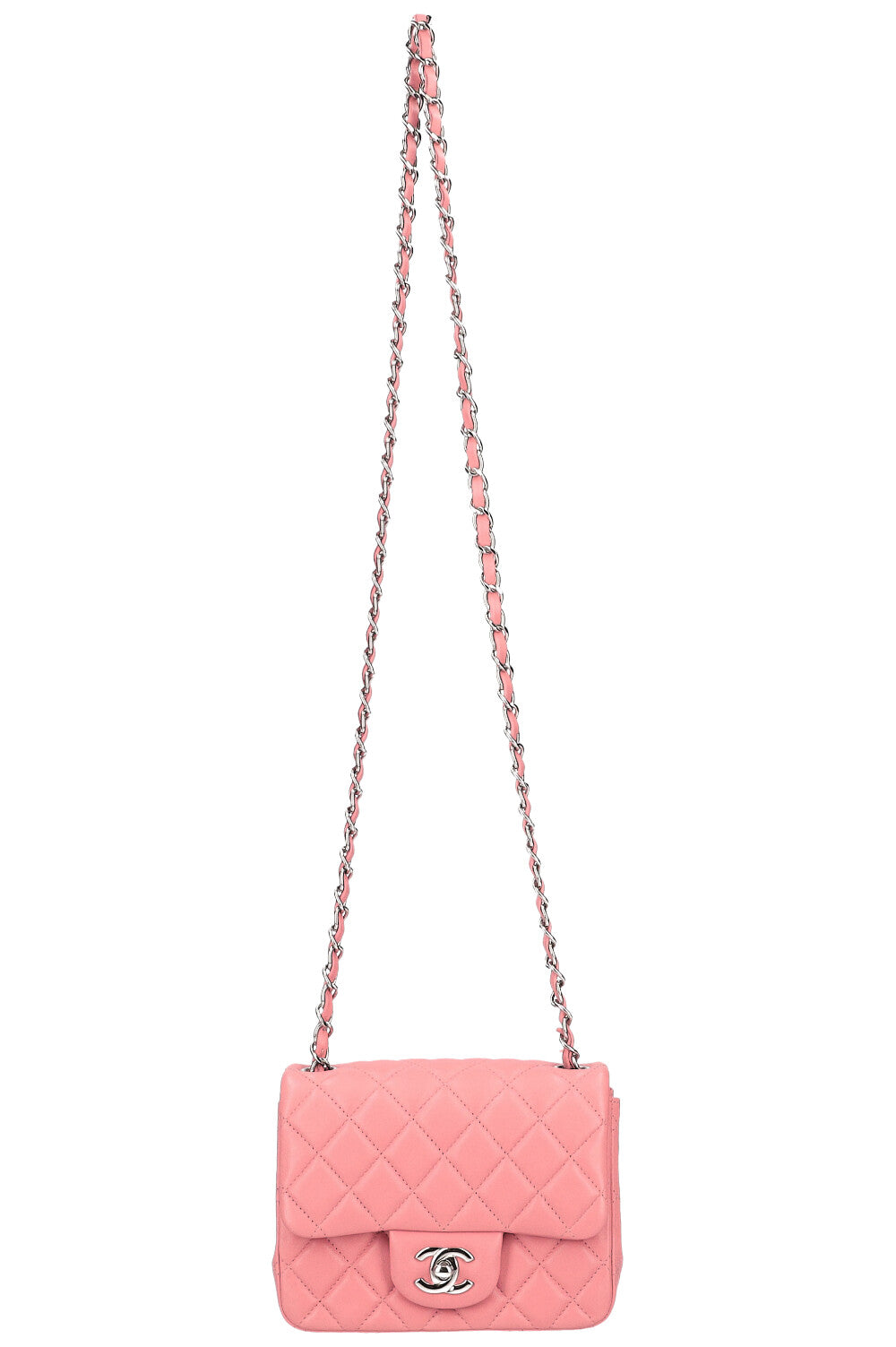 CHANEL Mini Square Flap Bag Pink
