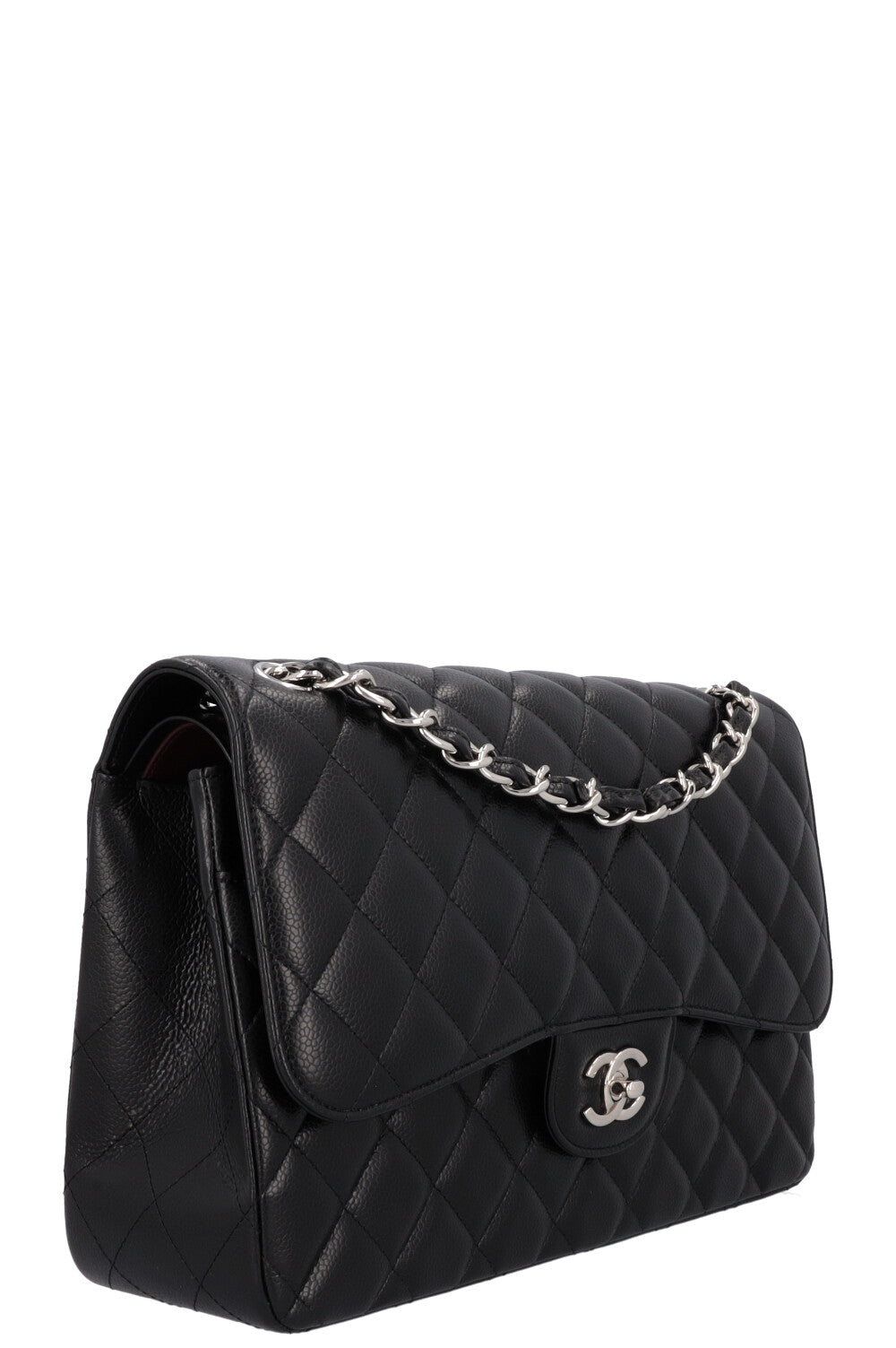 CHANEL Double Flap Large Caviar Black