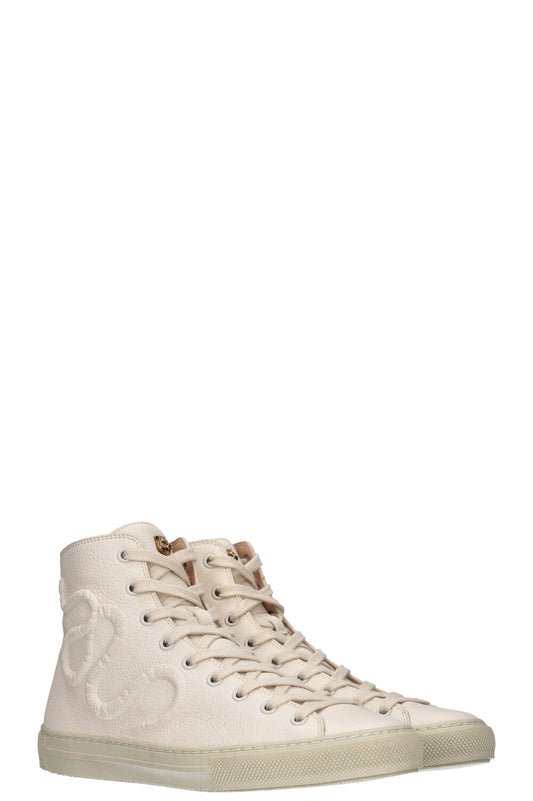 GUCCI High Top Snake Sneakers White