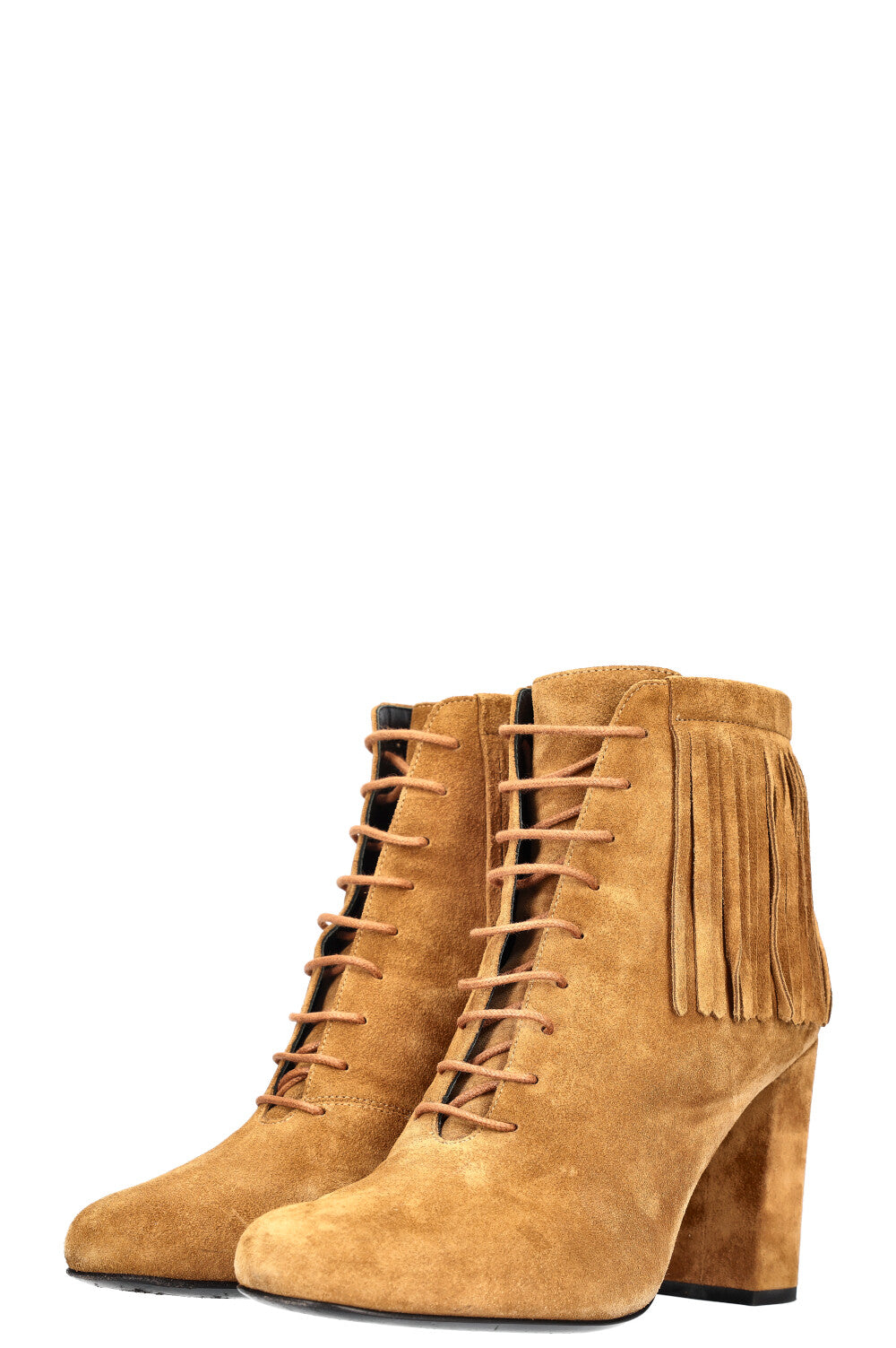SAINT LAURENT Boots Fringes Caramel