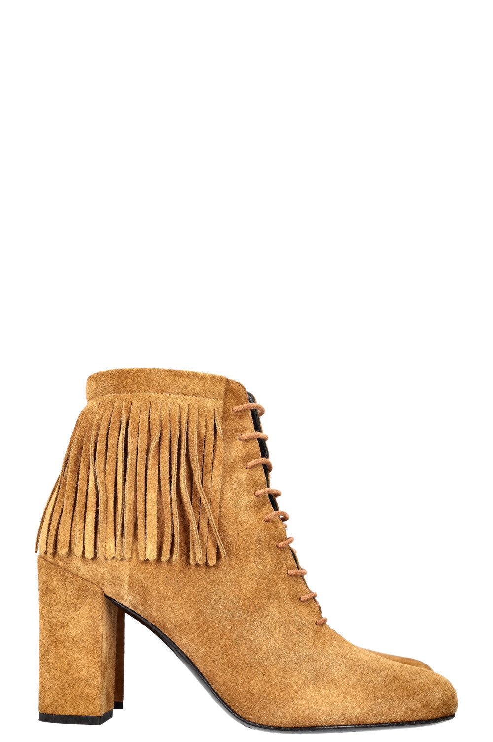 SAINT LAURENT Boots Fringes Caramel
