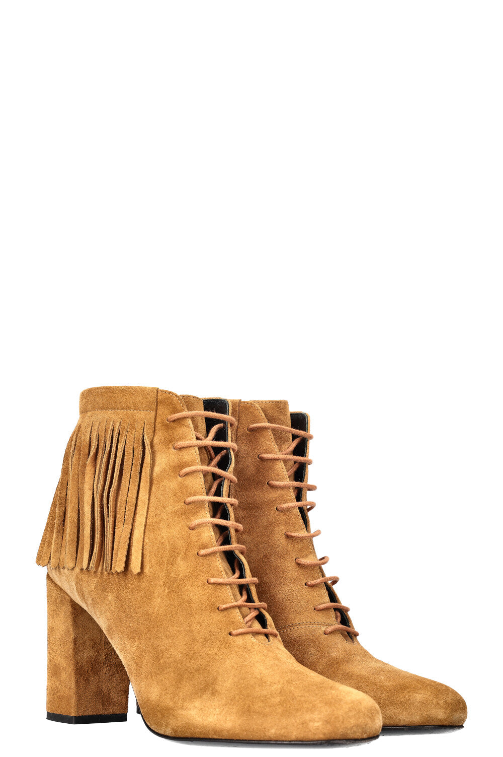 SAINT LAURENT Boots Fringes Caramel