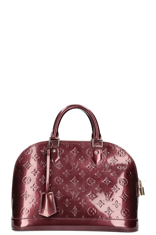 LOUIS VUITTON Alma Bag PM Vernis Rouge Fauviste