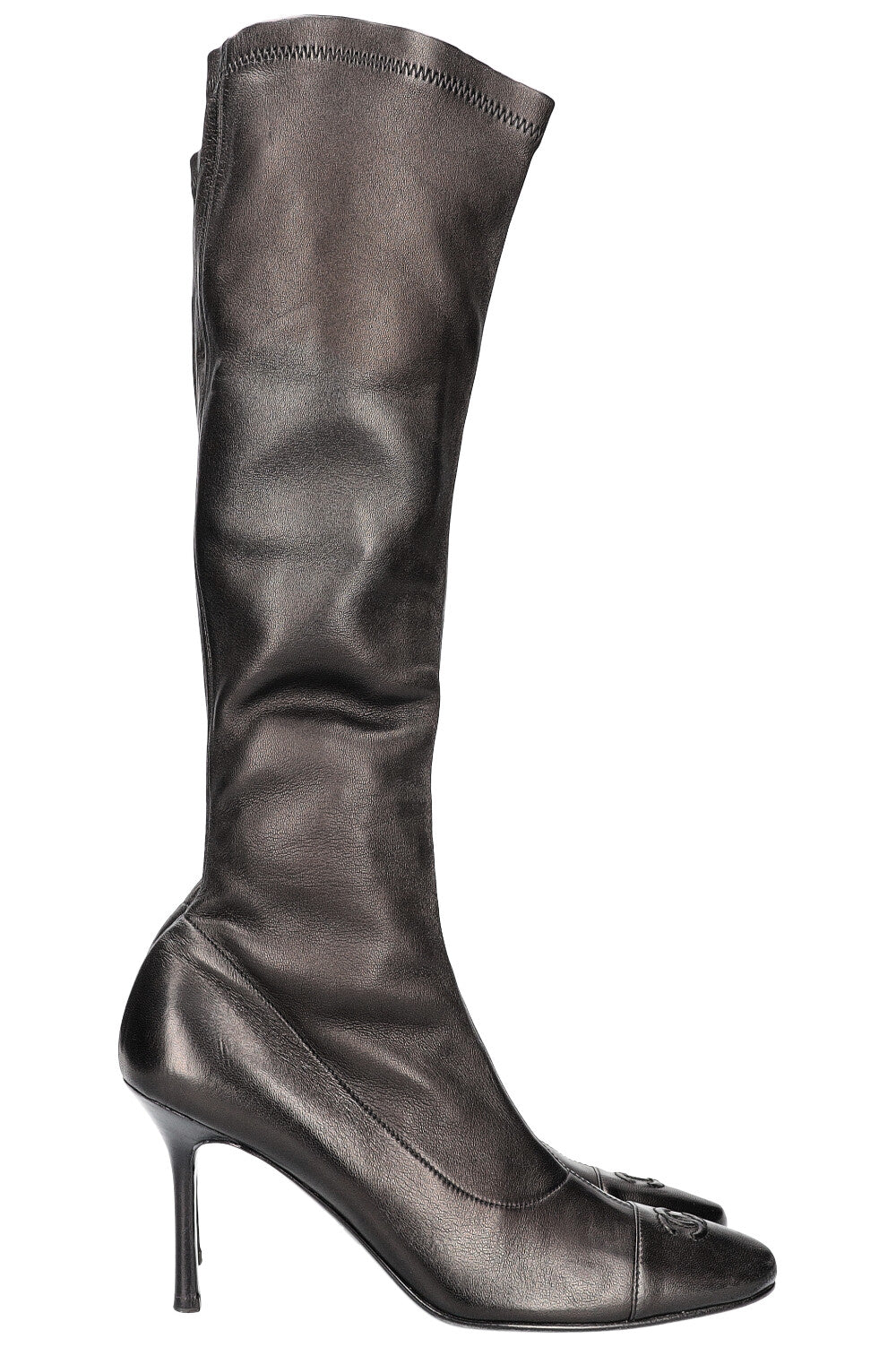 CHANEL Sock Boots With Heel