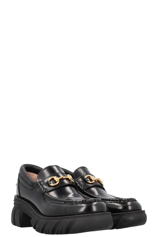 GUCCI Horsebit Loafers Leather Black