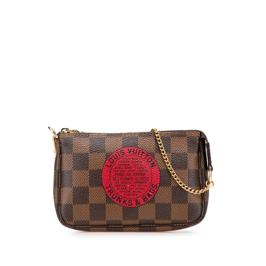 Brown Louis Vuitton Damier Ebene Trunks and Bags Mini Pochette Accessoires