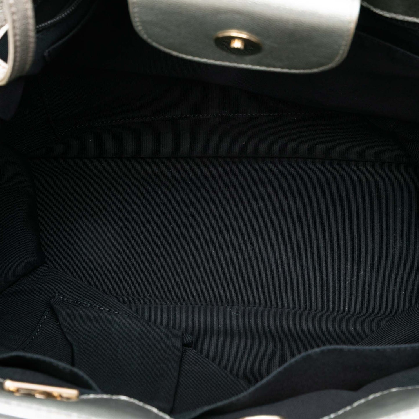 Silver Chanel Large Bicolor Metallic Goatskin and Calfskin Boy Tote