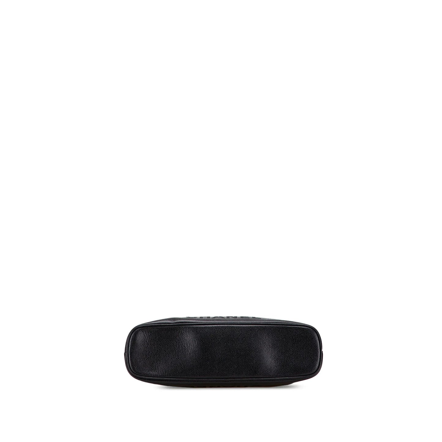 Black Chanel Caviar Logo Shoulder Bag
