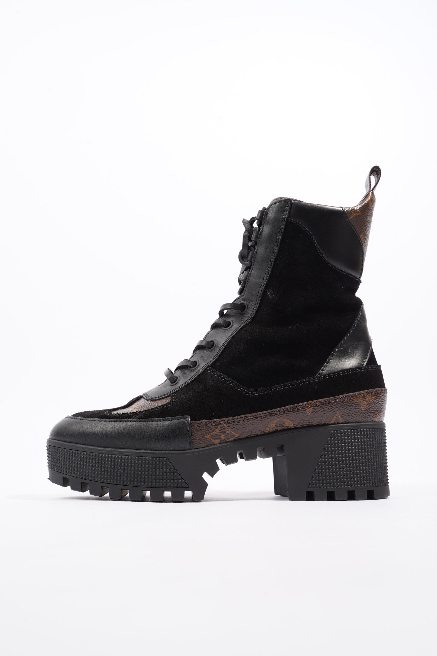 Louis Vuitton Laureate Platform Desert Boots  40mm Black / Monogram Suede EU 36.5 UK 3.5
