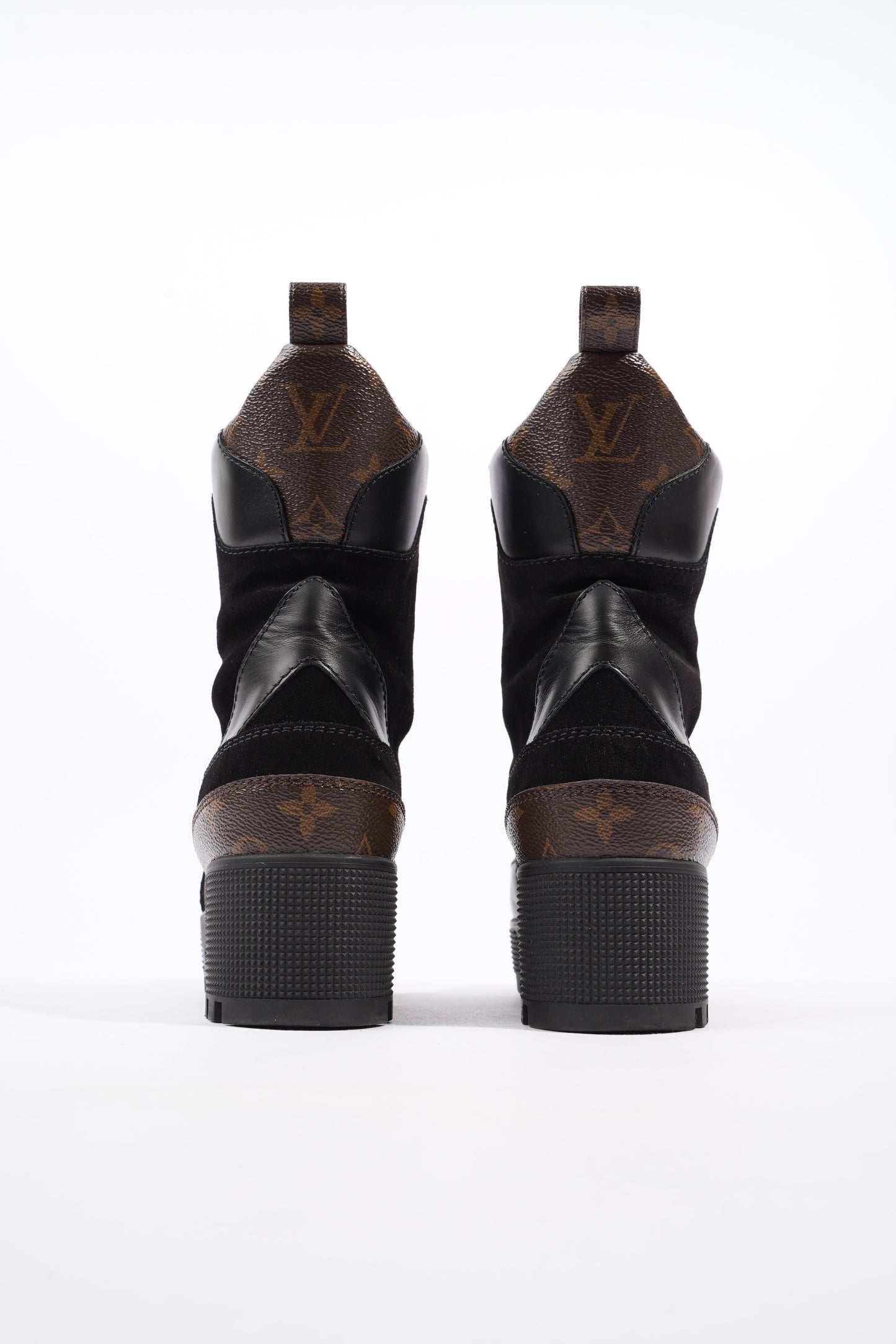 Louis Vuitton Laureate Platform Desert Boots  40mm Black / Monogram Suede EU 36.5 UK 3.5