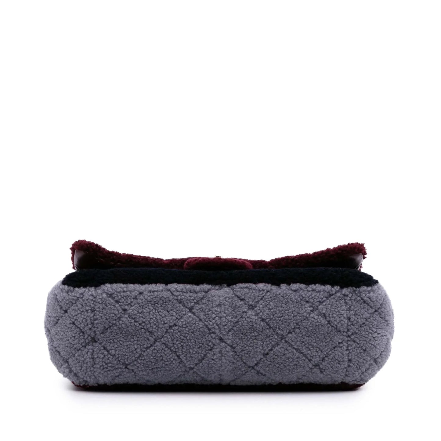 Red Chanel Medium Quilted Shearling Single Flap Shoulder Bag
