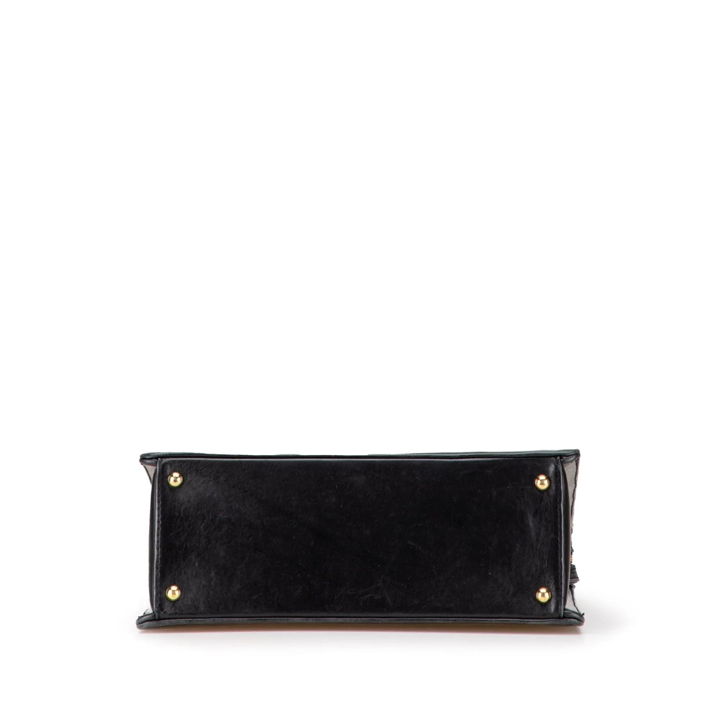 Black Chanel Lambskin Embroidered Logo Tote