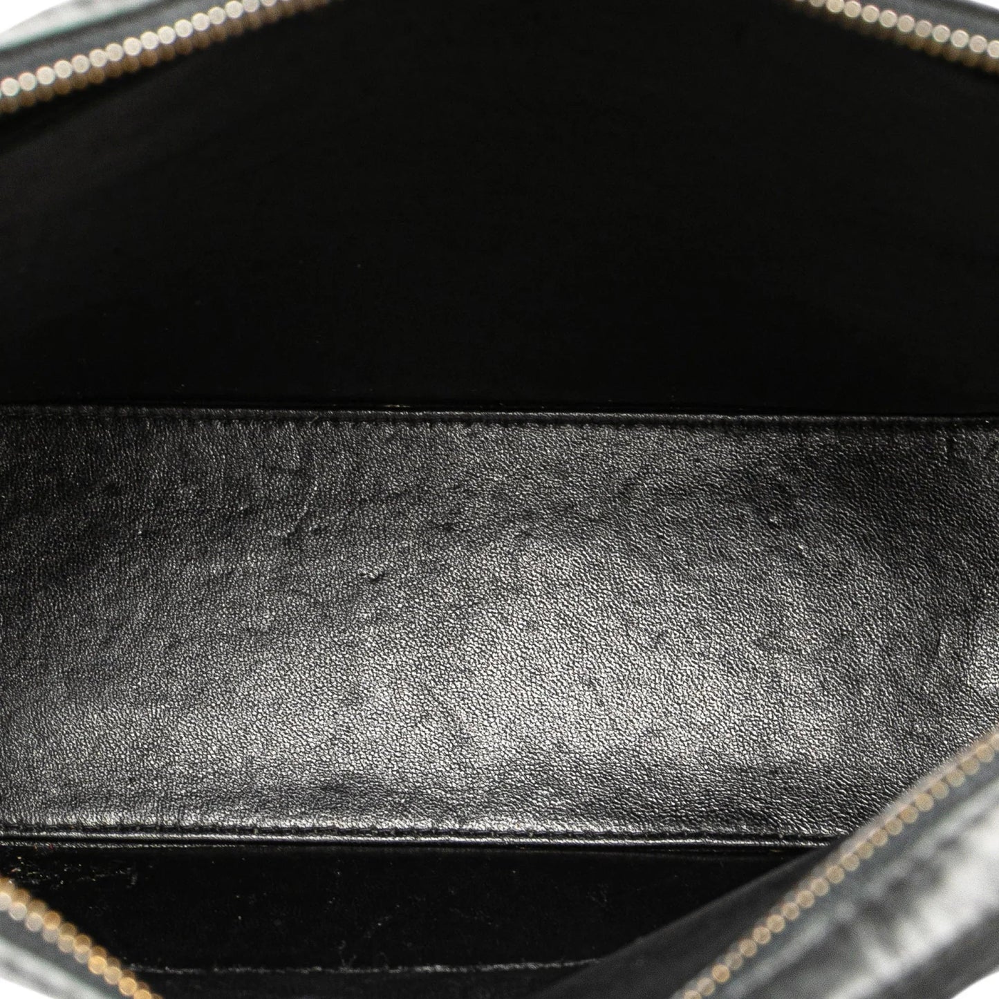 Black Chanel Lambskin Embroidered Logo Tote