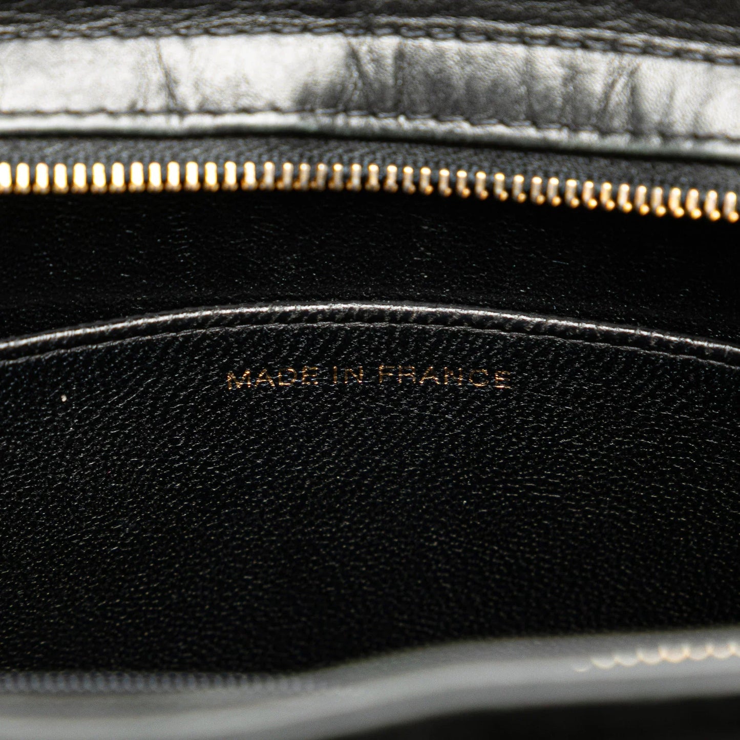 Black Chanel Lambskin Embroidered Logo Tote
