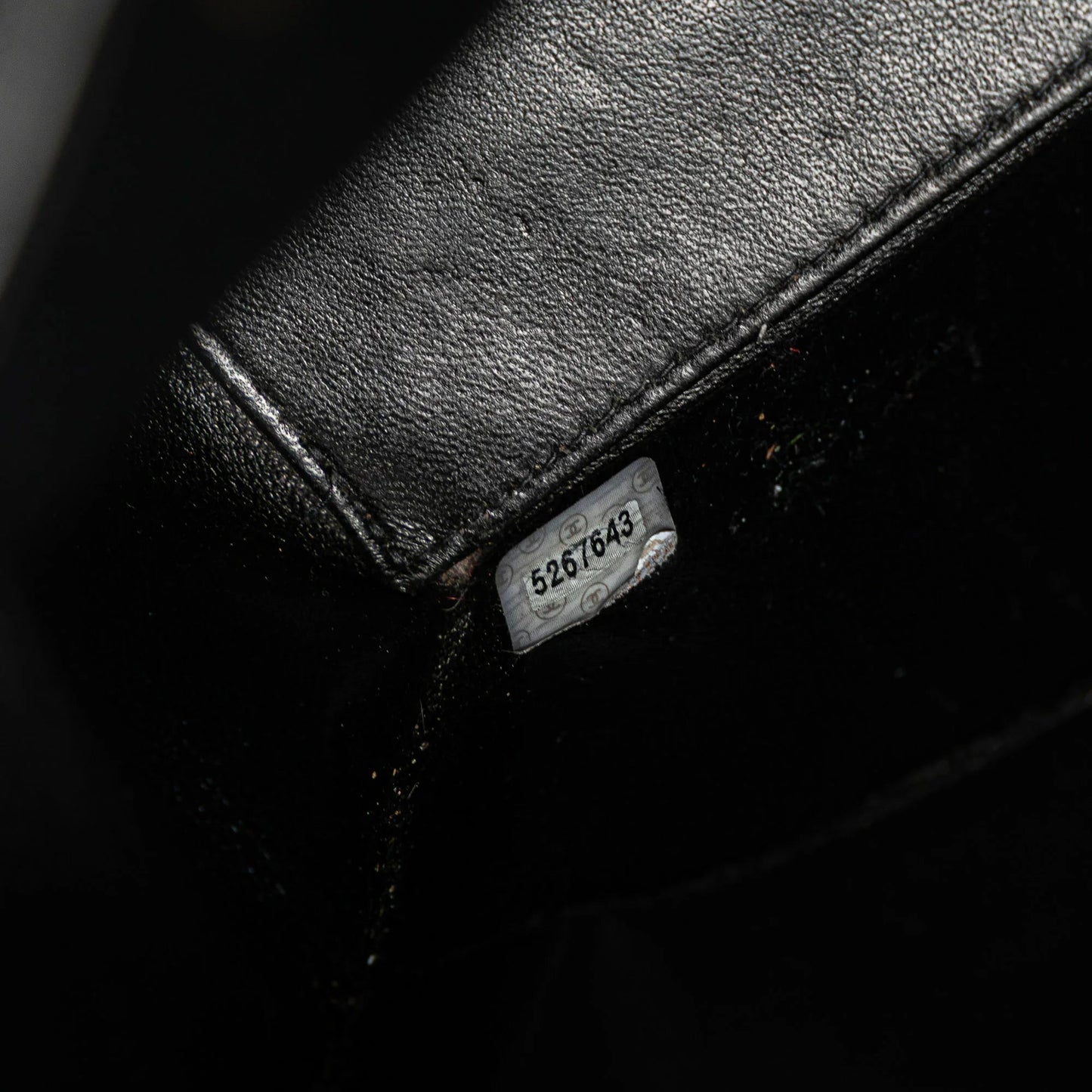 Black Chanel Lambskin Embroidered Logo Tote