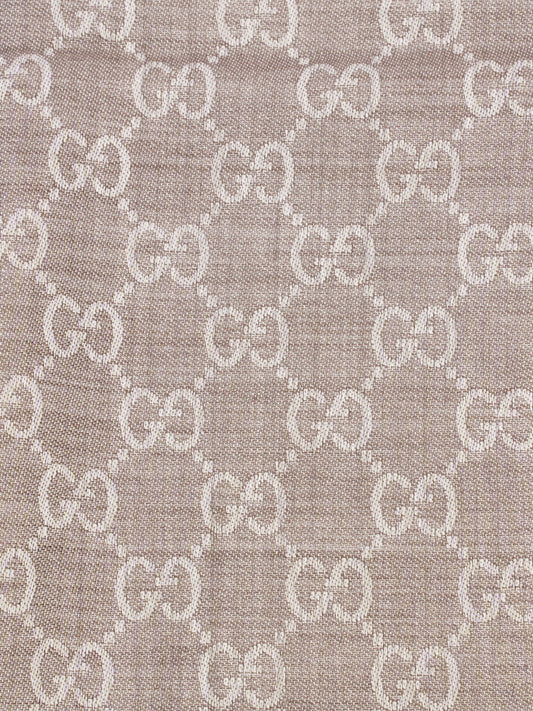 Gucci Beige Gucci scarf Grey GG Supreme Wool