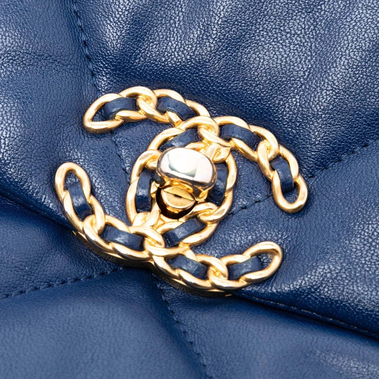 Blue Chanel Medium Lambskin 19 Flap Satchel