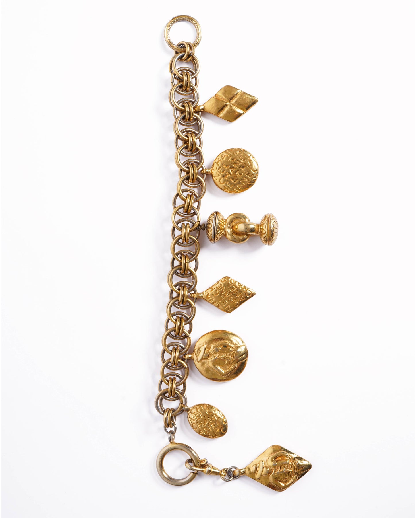 Chanel 1980's Gold Plated Bracelet Charm Made in France