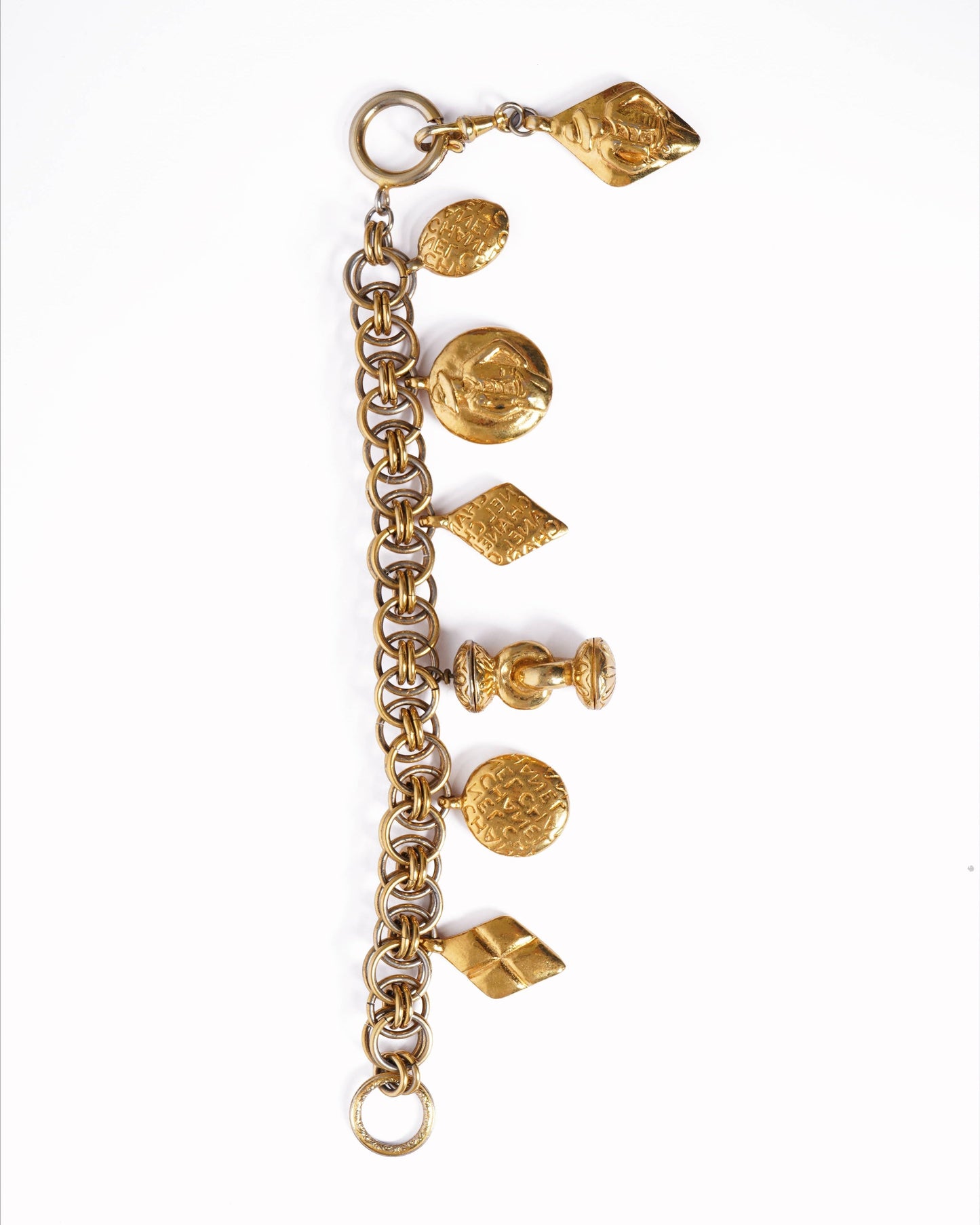 Chanel 1980's Gold Plated Bracelet Charm Made in France
