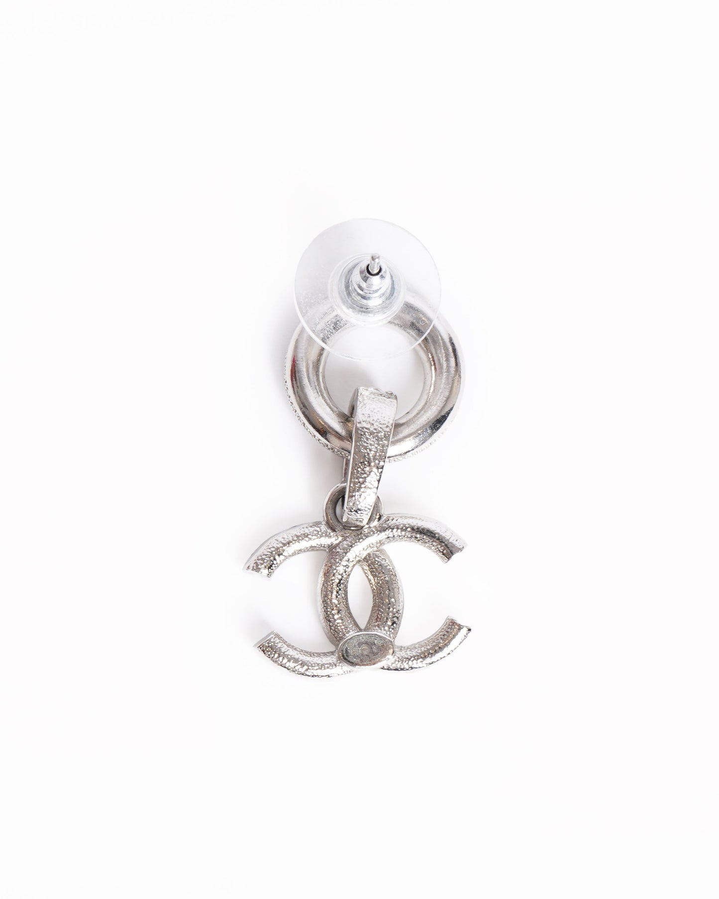 Chanel cc drop embellished crystal earrings