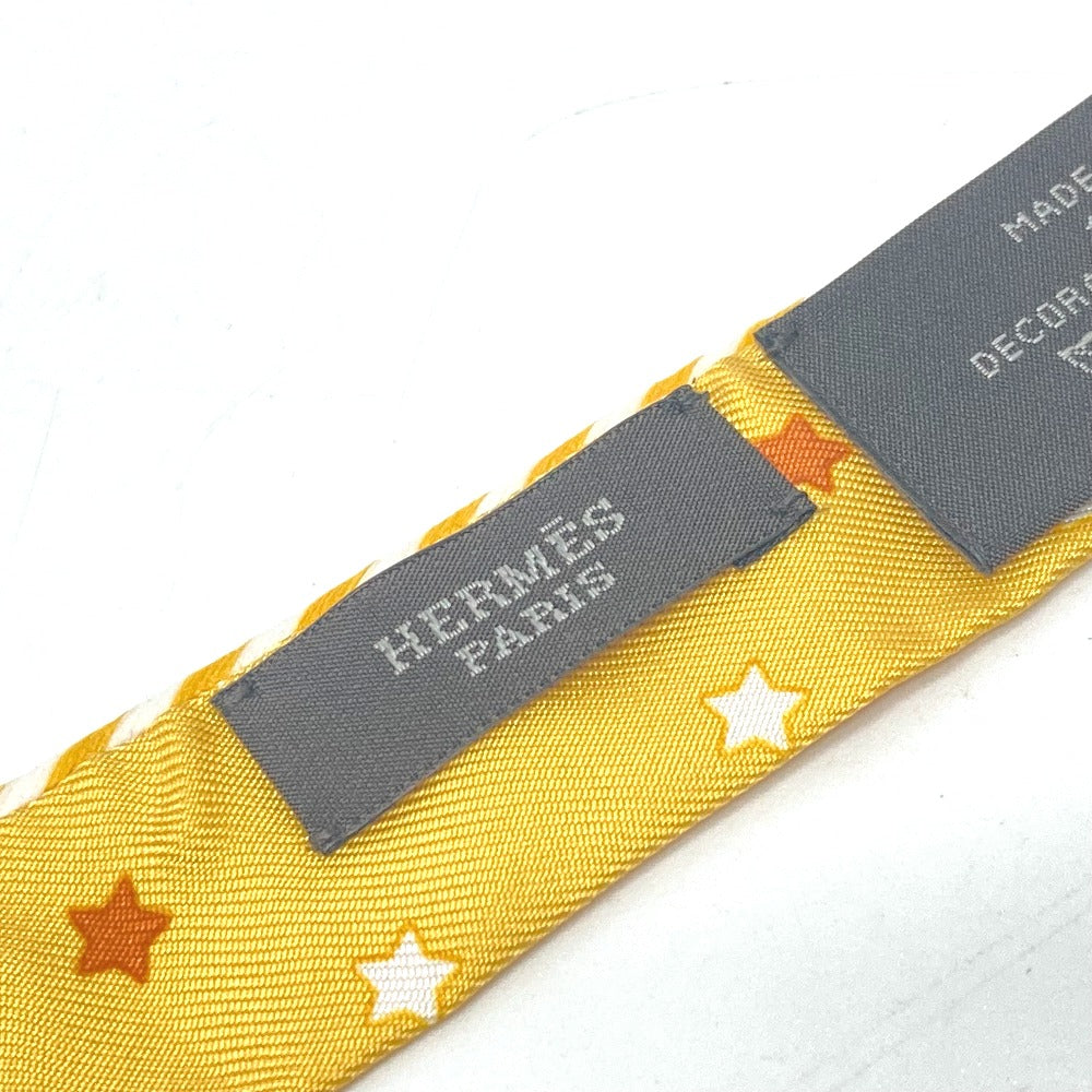 HERMES scarf silk yellow Twilly Doll Candy Herms Paris Station Women  d