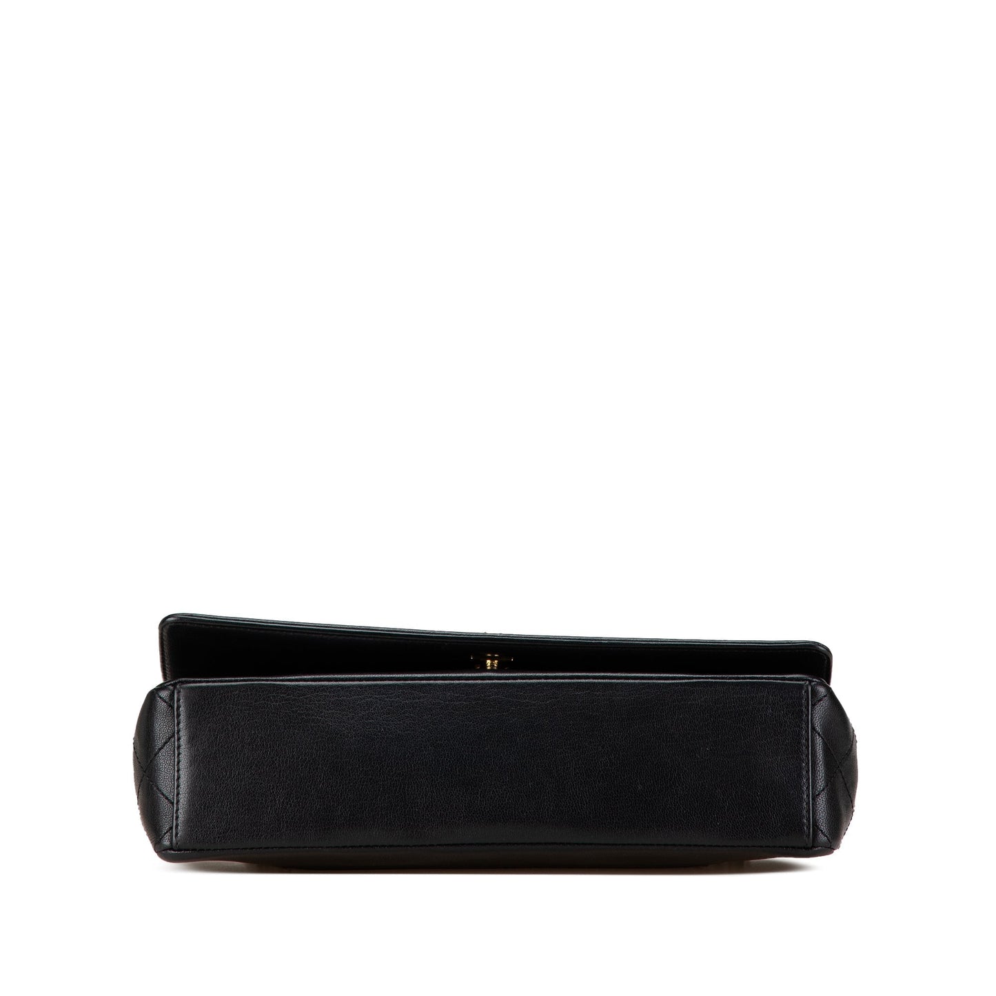 Black Chanel Medium Lambskin Mademoiselle   Double Flap Crossbody Bag