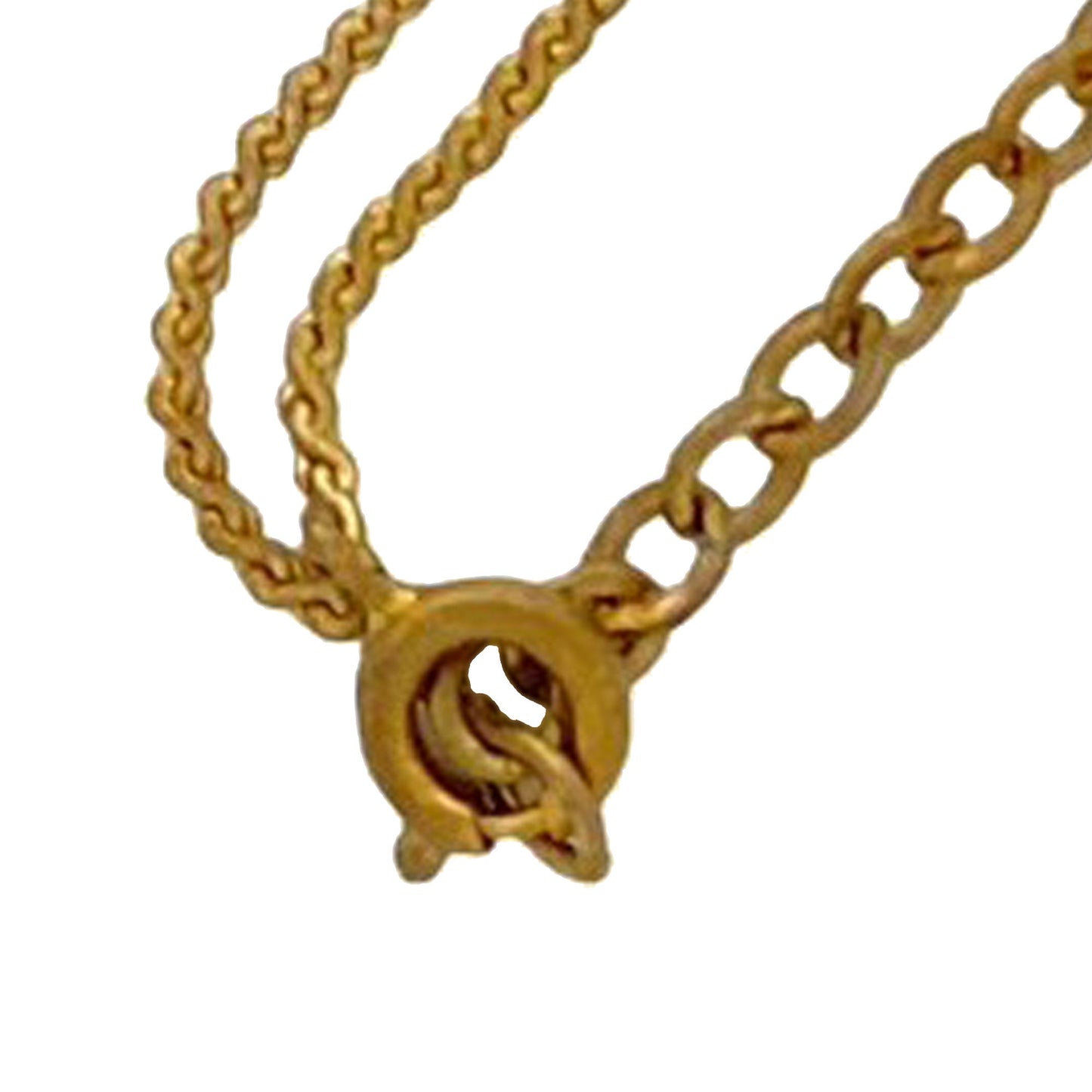 Gold Dior Gold Plated CD Logo Pendant Necklace