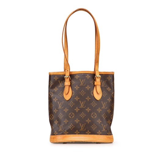Brown Louis Vuitton Monogram Petit Bucket