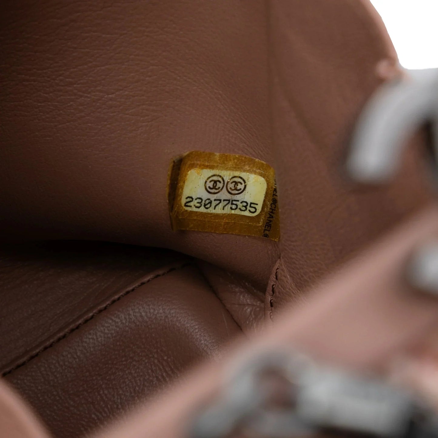 Pink Chanel CC Tweed Chain Vertical Box Crossbody