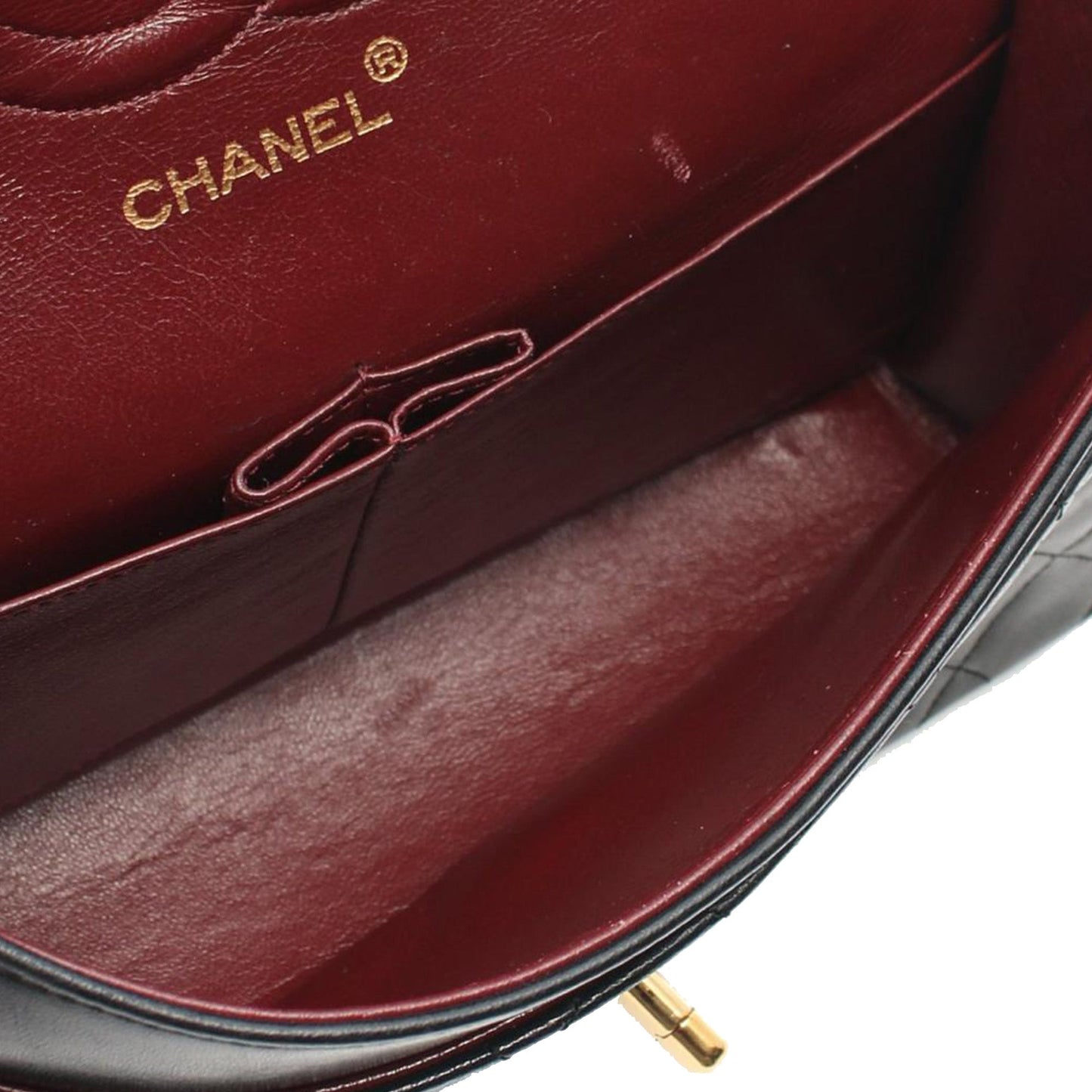 Black Chanel Medium Classic Lambskin Double Flap Shoulder Bag