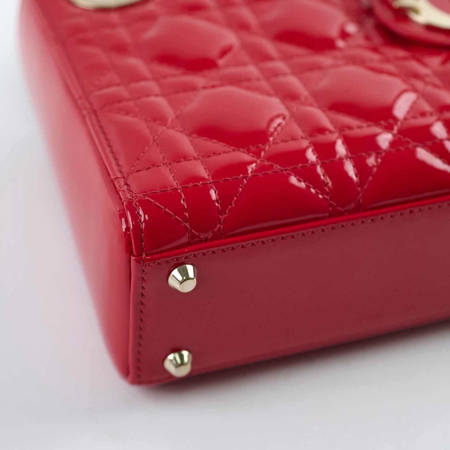 Christian Dior Mini Lady Dior Patent Red