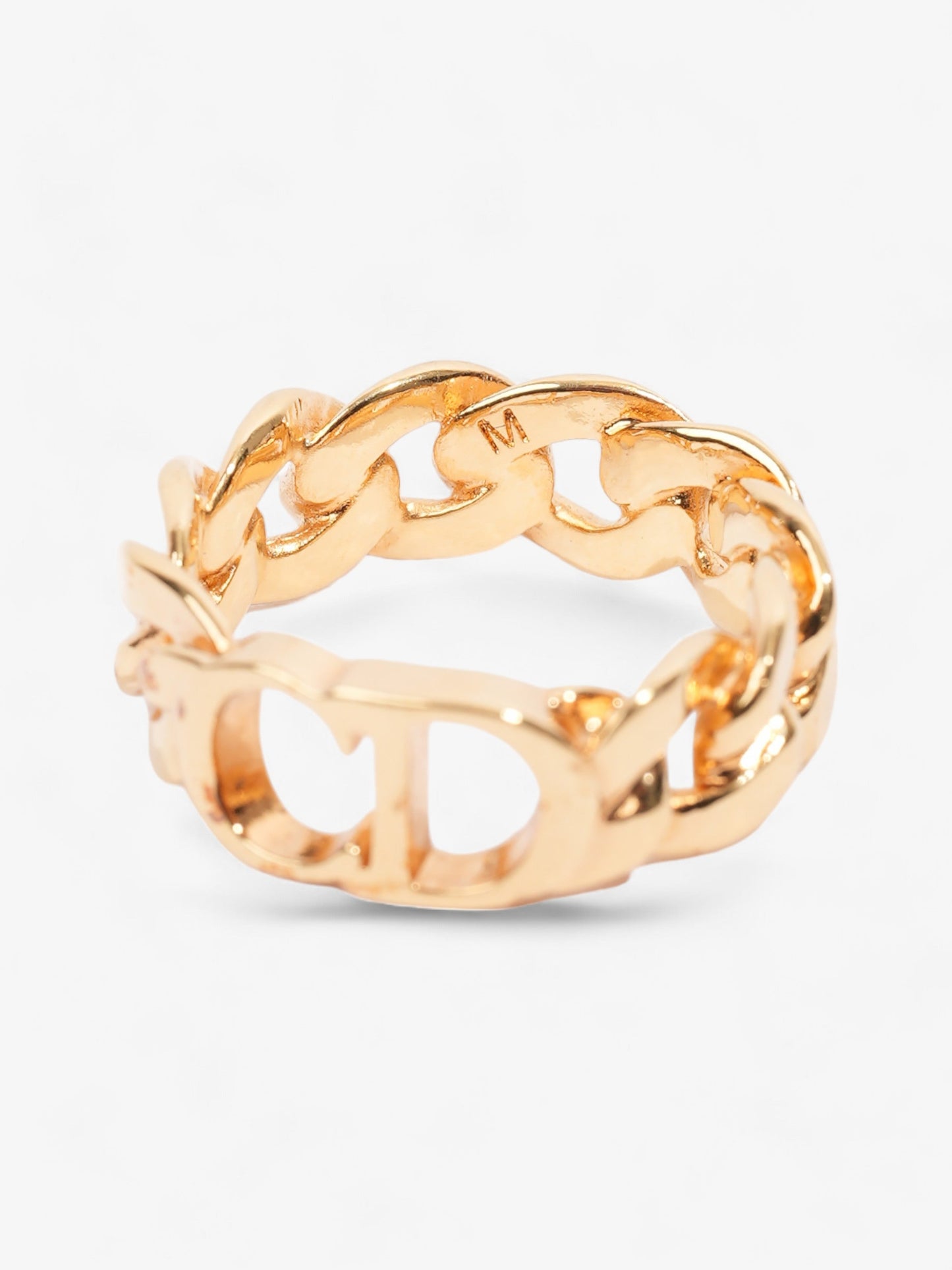 Christian Dior CD Icon Chain Link Ring Gold Base Metal Medium (60mm)