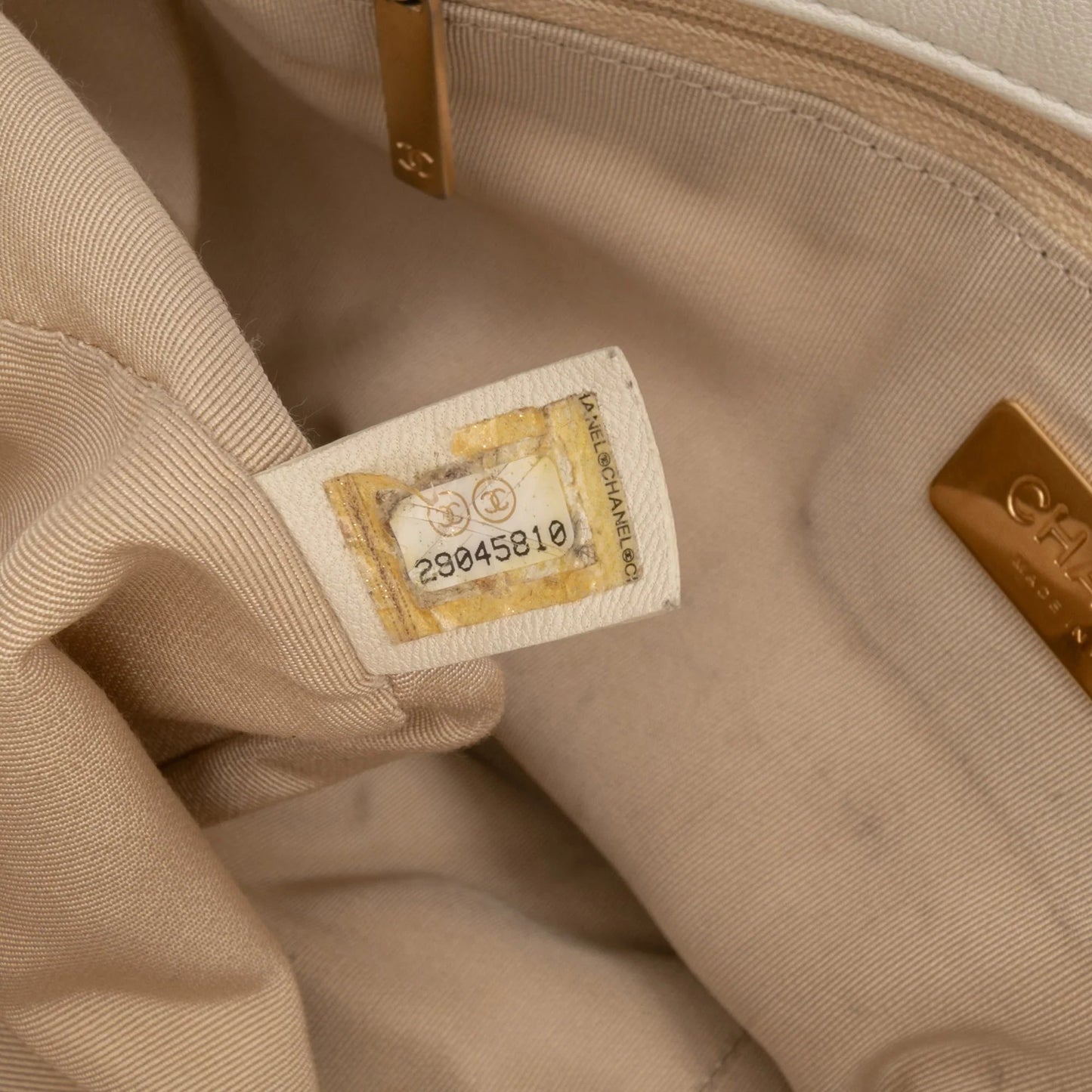 White Chanel Maxi Lambskin 19 Flap Satchel