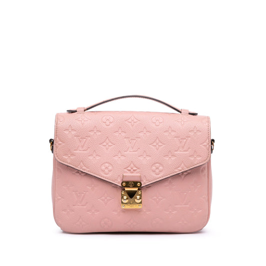Pink Louis Vuitton Monogram Empreinte Pochette Metis Satchel