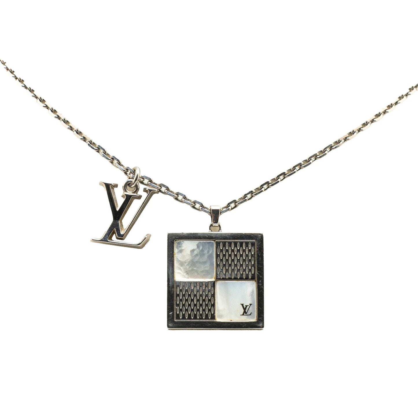 Silver Louis Vuitton Silver Collier Dandy Necklace