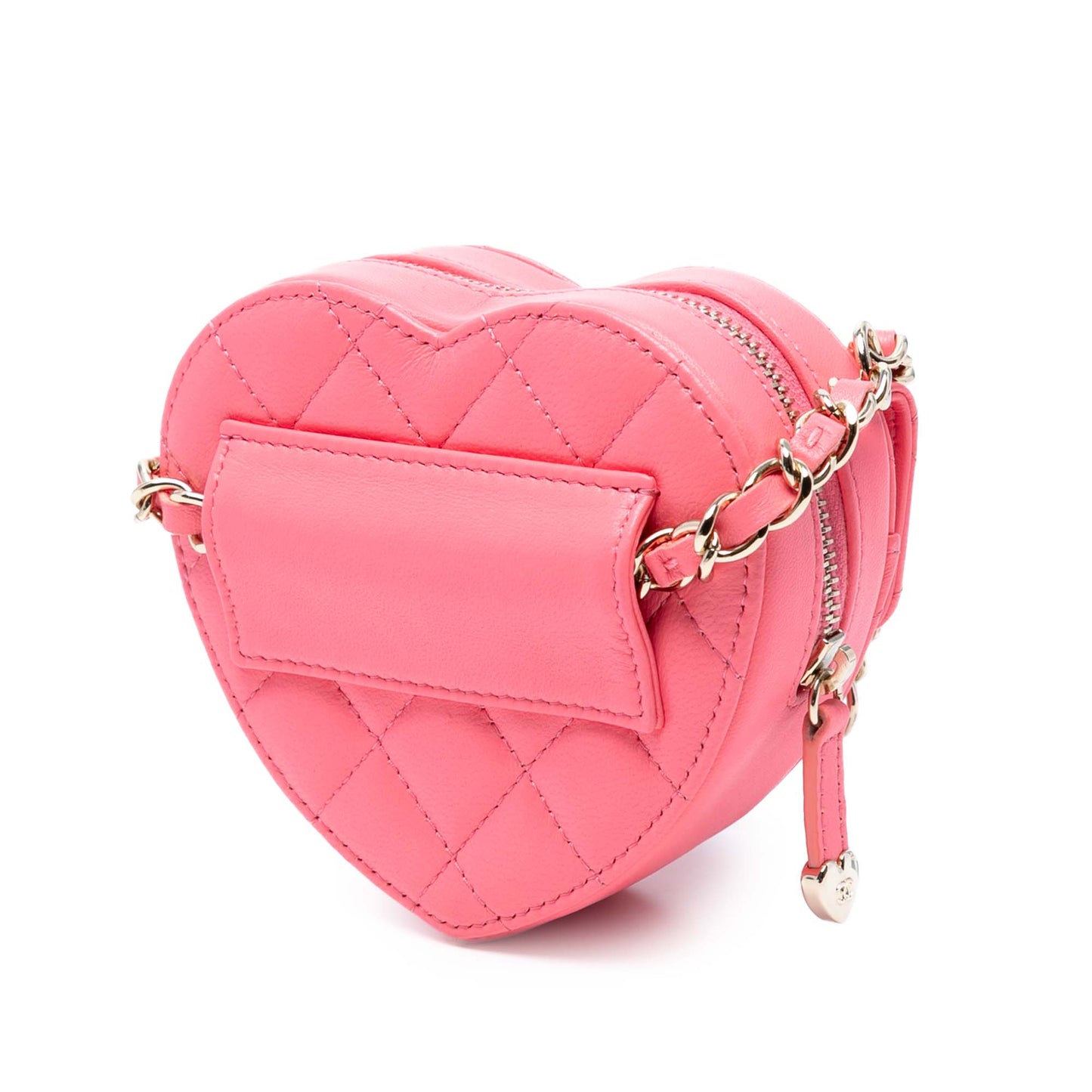 Pink Chanel Mini Lambskin CC in Love Heart Crossbody