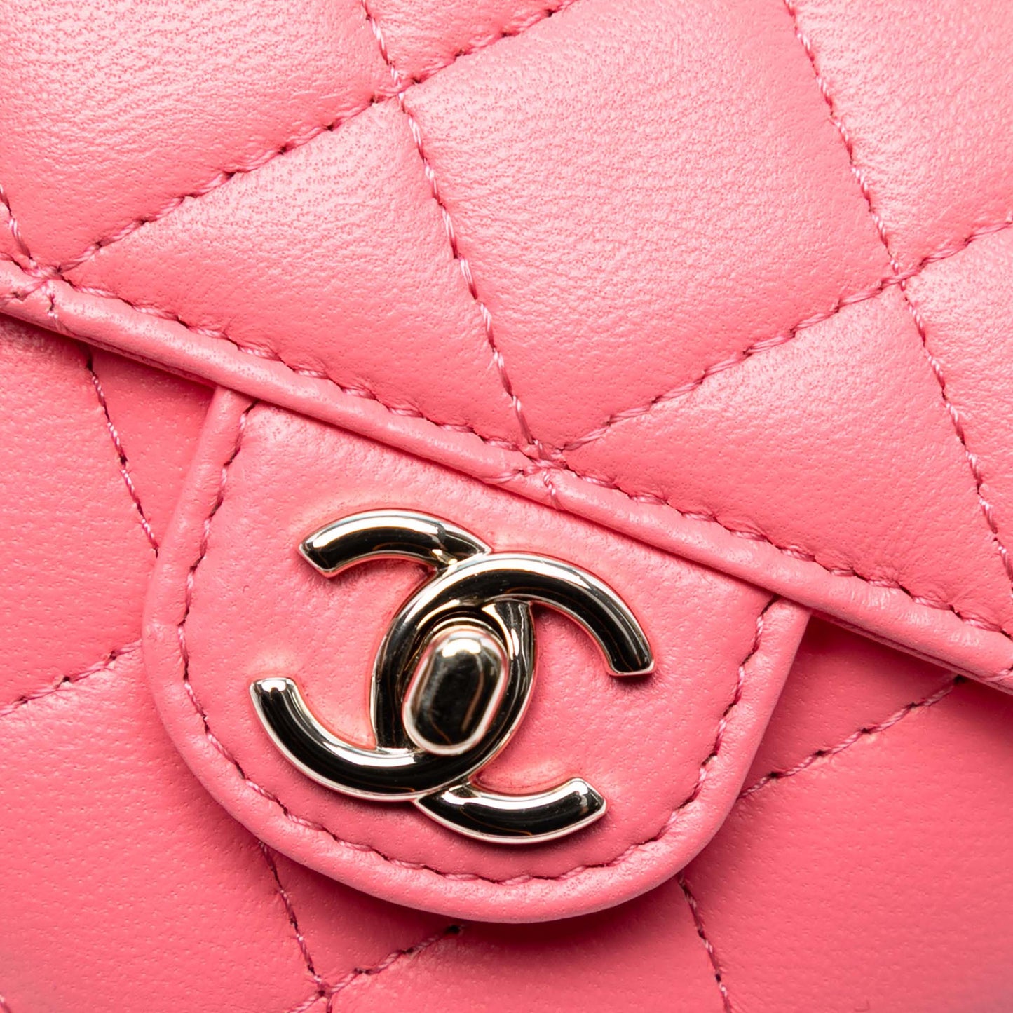 Pink Chanel Mini Lambskin CC in Love Heart Crossbody